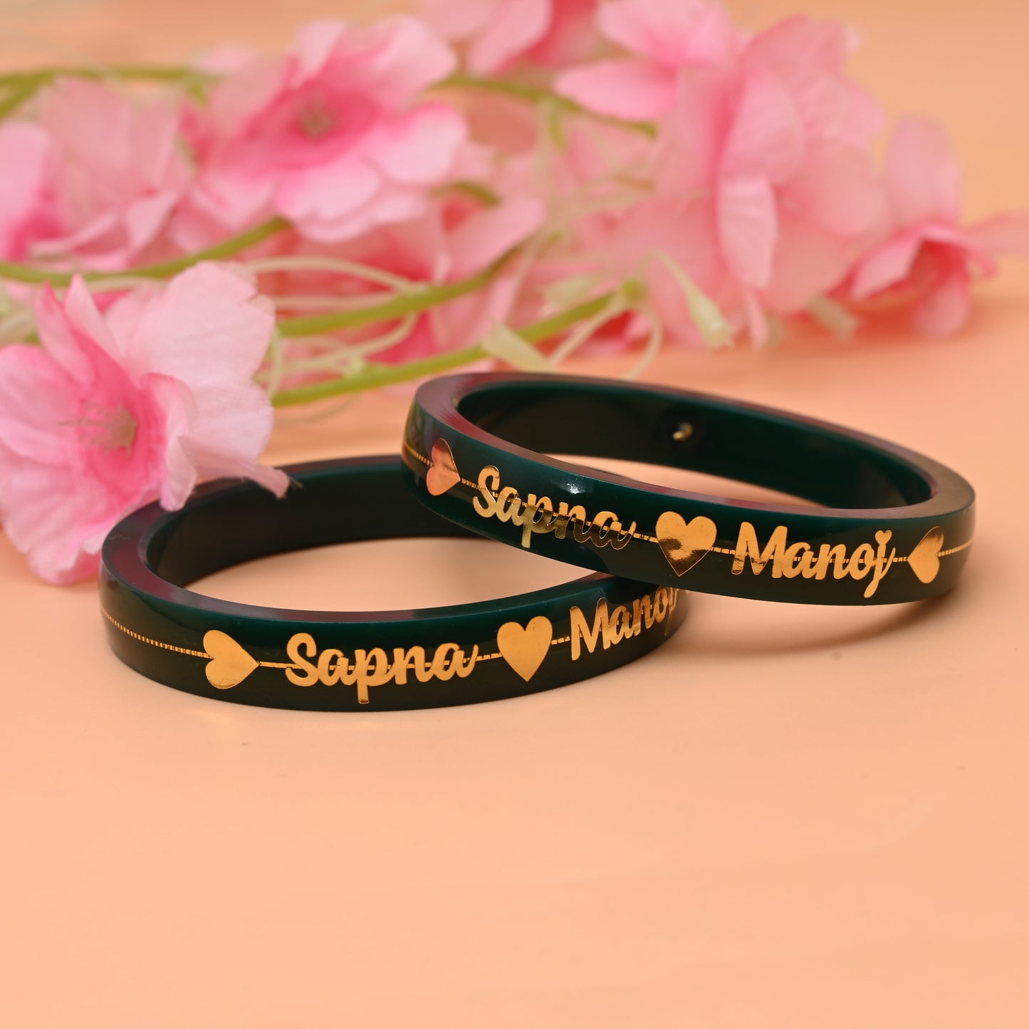 Exclusive Personalize Your Name Gold Bangles for Women