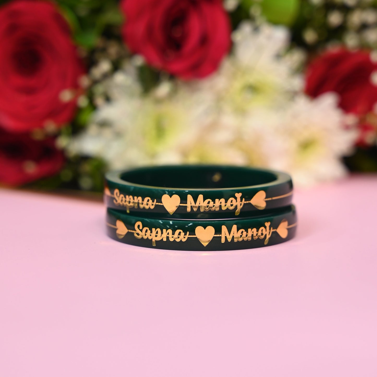 Exclusive Personalize Your Name Gold Bangles for Women