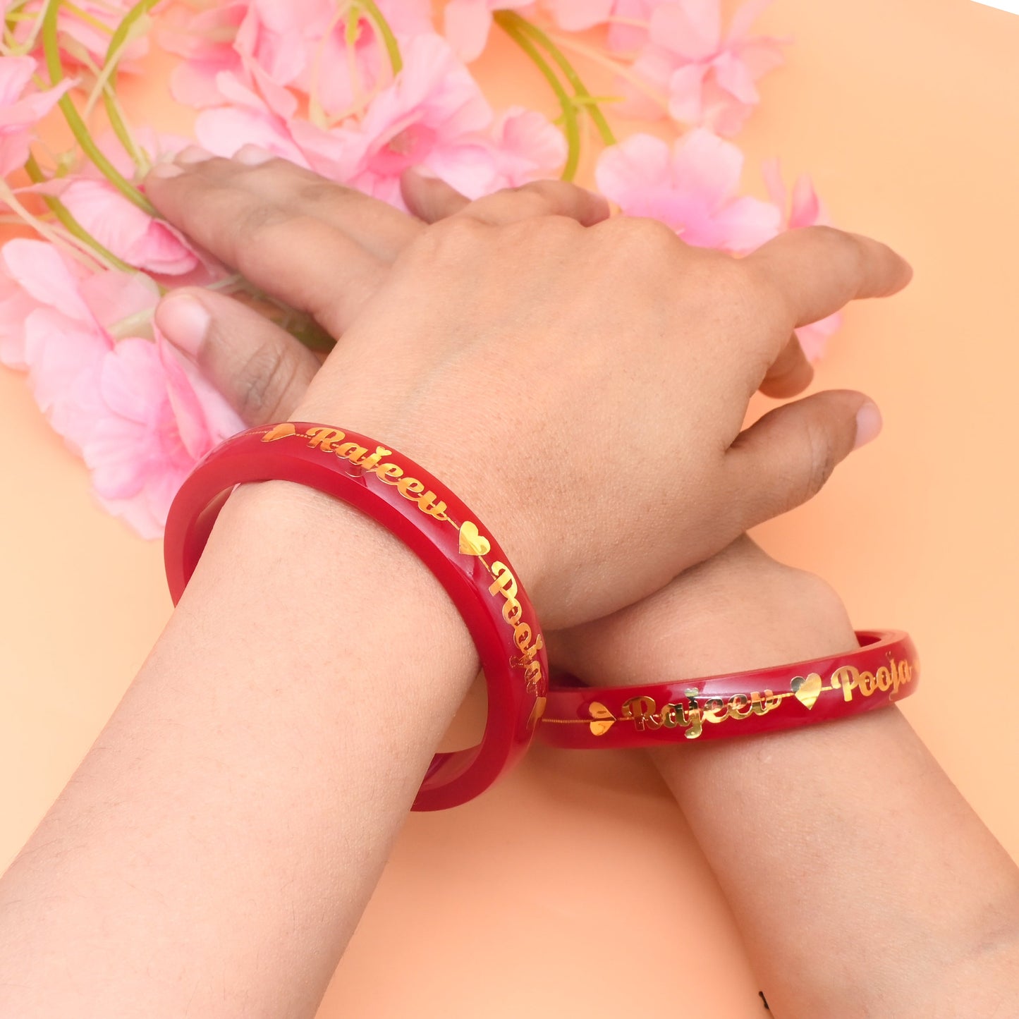 Exclusive Personalize Your Name Gold Bangles for Women