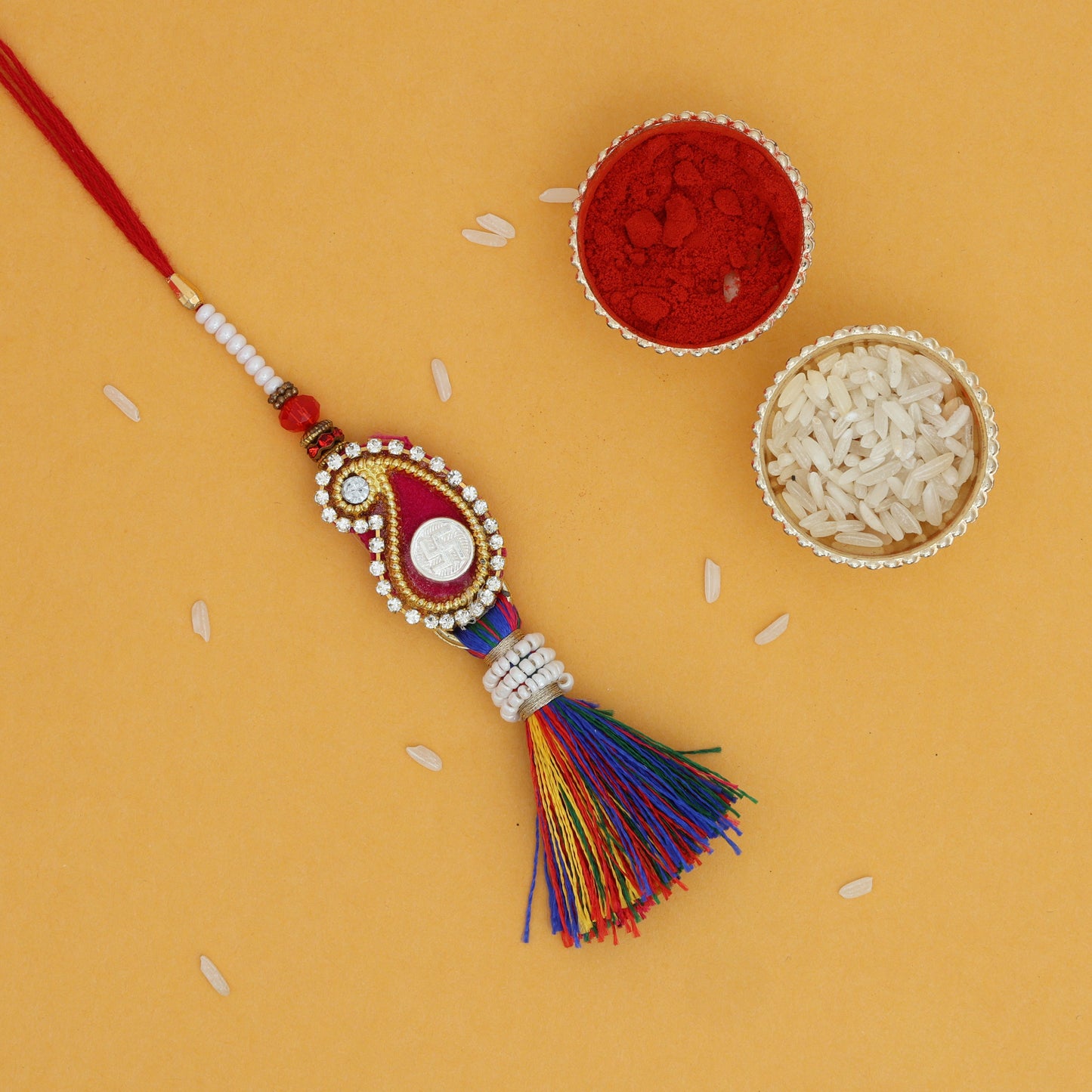 Traditional Chuda Silver Rakhi