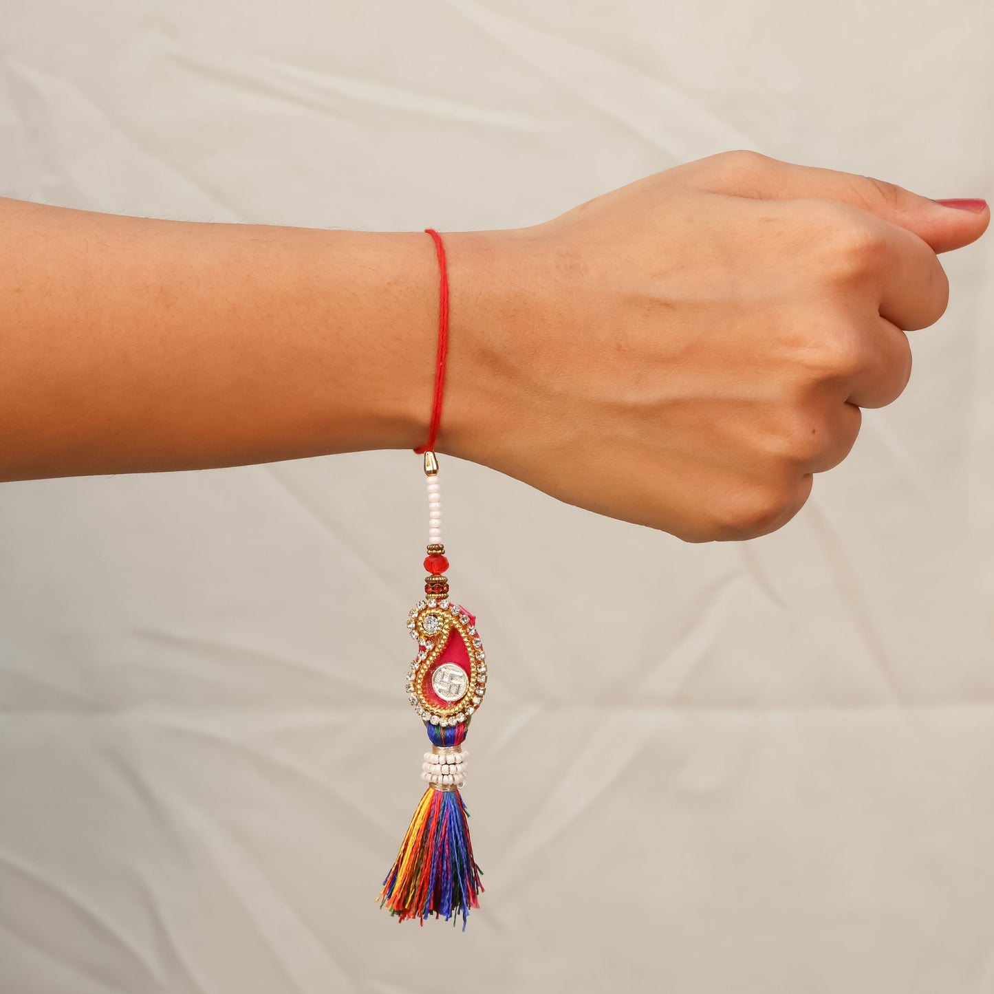 Traditional Chuda Silver Rakhi