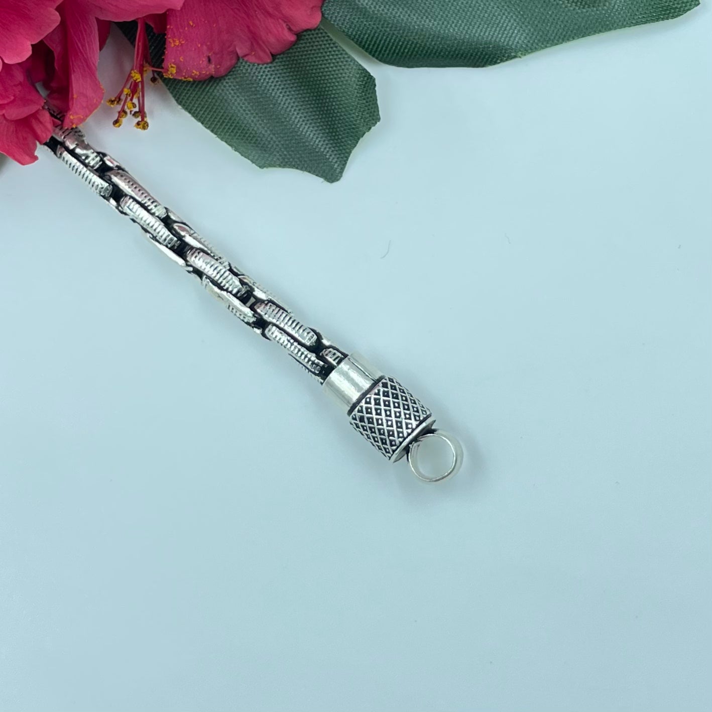 Trendy silver bracelet for boys and men by Oridies.