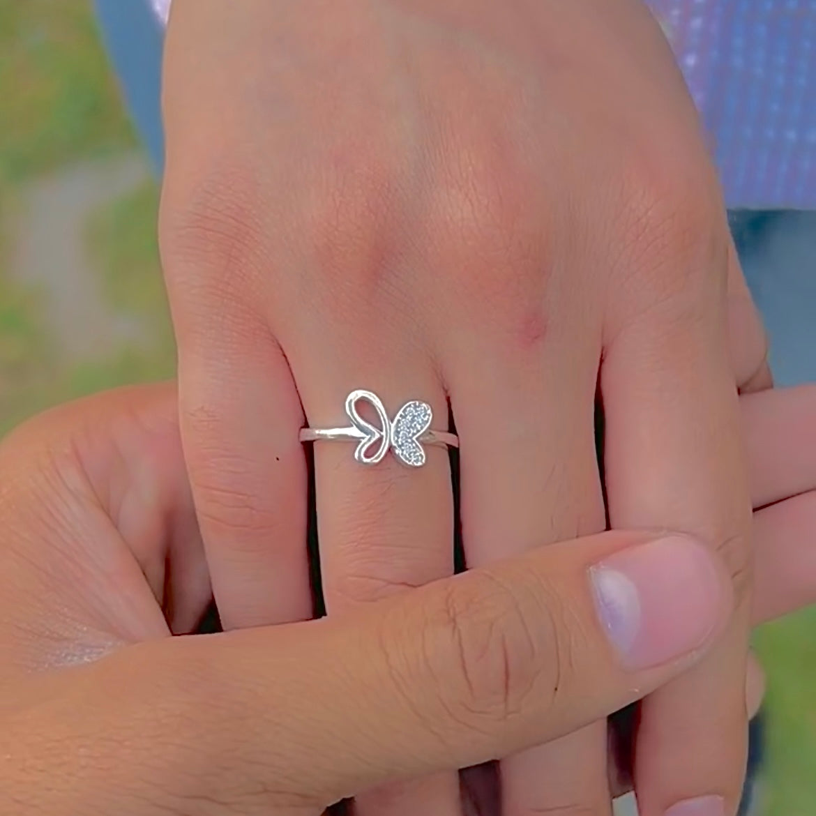 925 Sterling Silver Butterfly Ring Elegant Women’s Jewelry