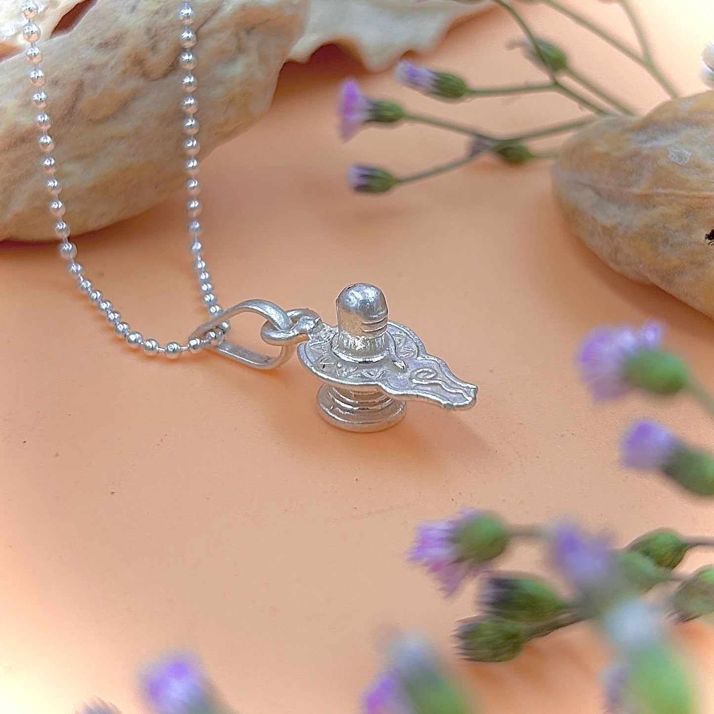 Beautiful Shiva Lingam Silver Pendant: Wear the Essence of Lord Shiva.