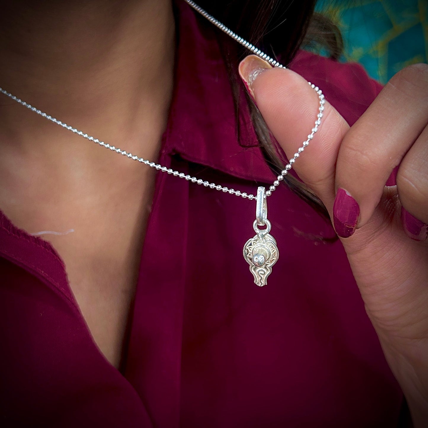 Beautiful Shiva Lingam Silver Pendant: Wear the Essence of Lord Shiva.