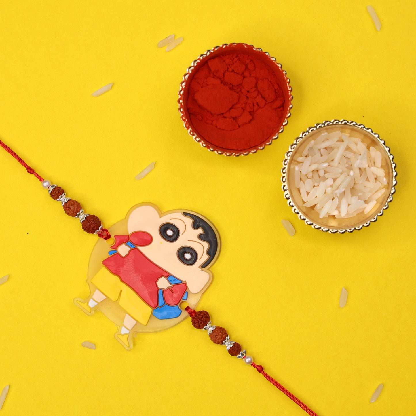 Silver Rakhi Shin Chain