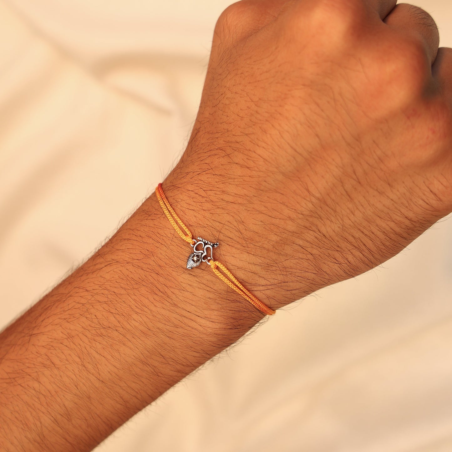 Divine Silver Om Rakhi