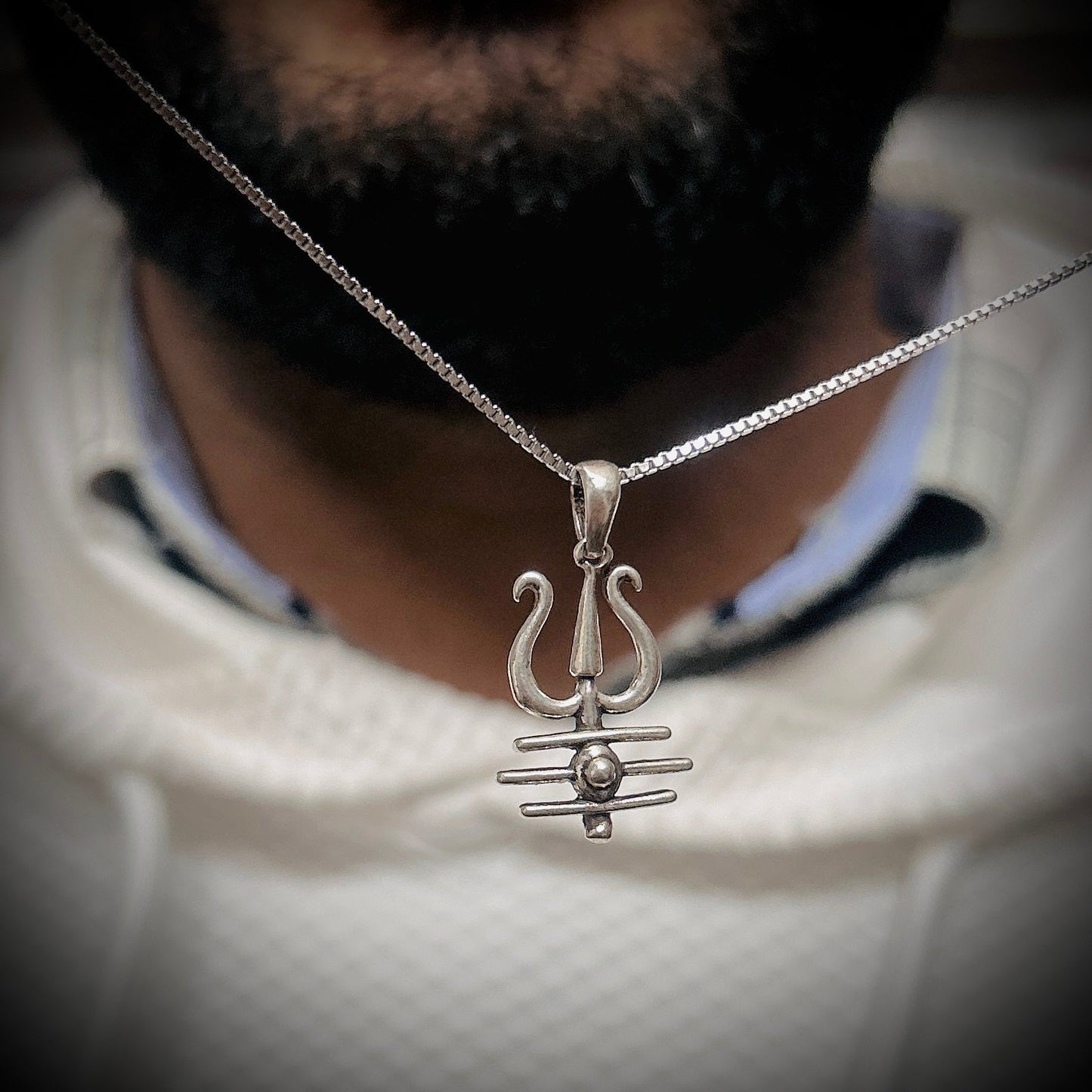 Beautiful Shiva Trishul Silver Pendant: Wear Divine Power Every Day.